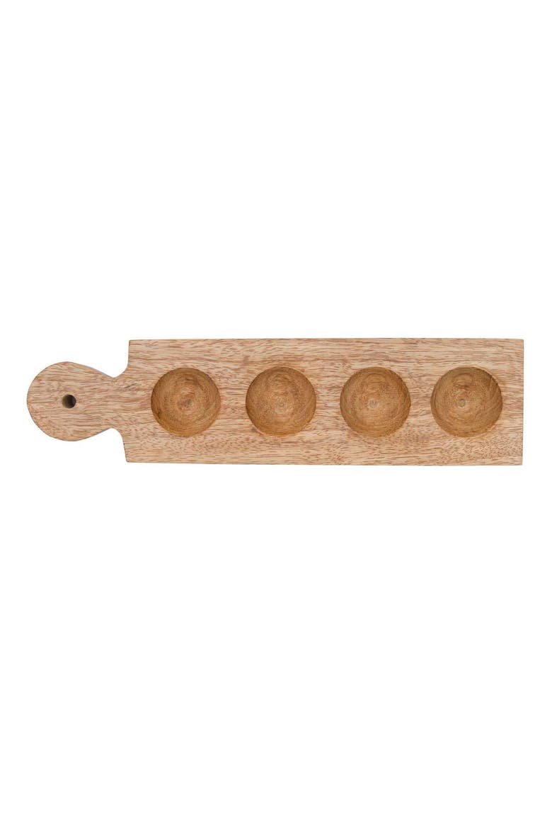 Wooden 4-Section Egg Holder, Alternate, color, Brown