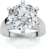 Bliss Diamond Certified 3 Ct Diamond Solitaire Engagement Cigar Ring 14k Gold Lab Grown