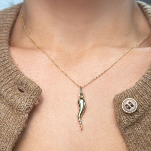 The Lovery Fine Jewelry Gold Horn Necklace In Gold