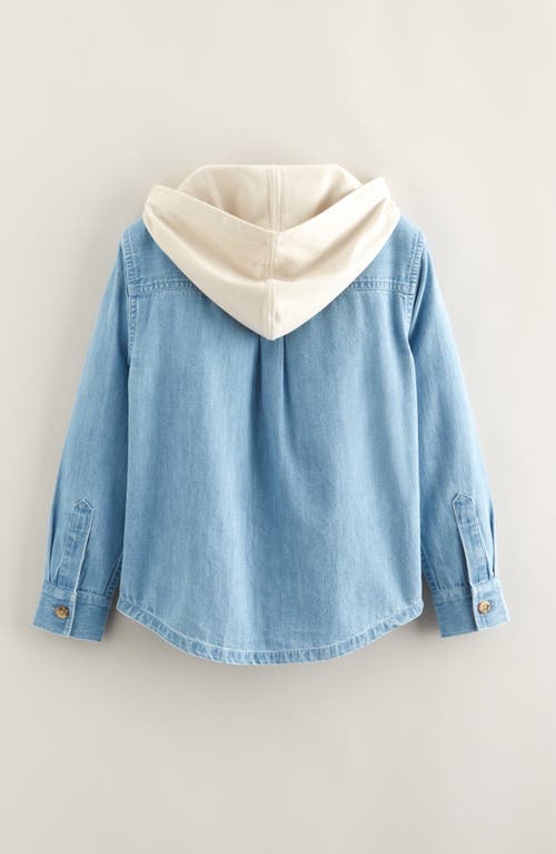 Tucker + Tate Kids' Hooded Button-up Chambray Shirt In Blue