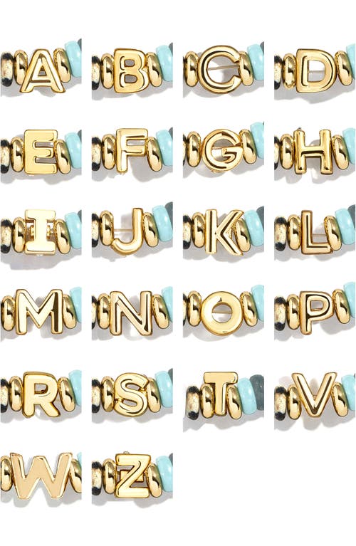 Baublebar Amaris Semiprecious Initial Beaded Stretch Bracelet In Multi