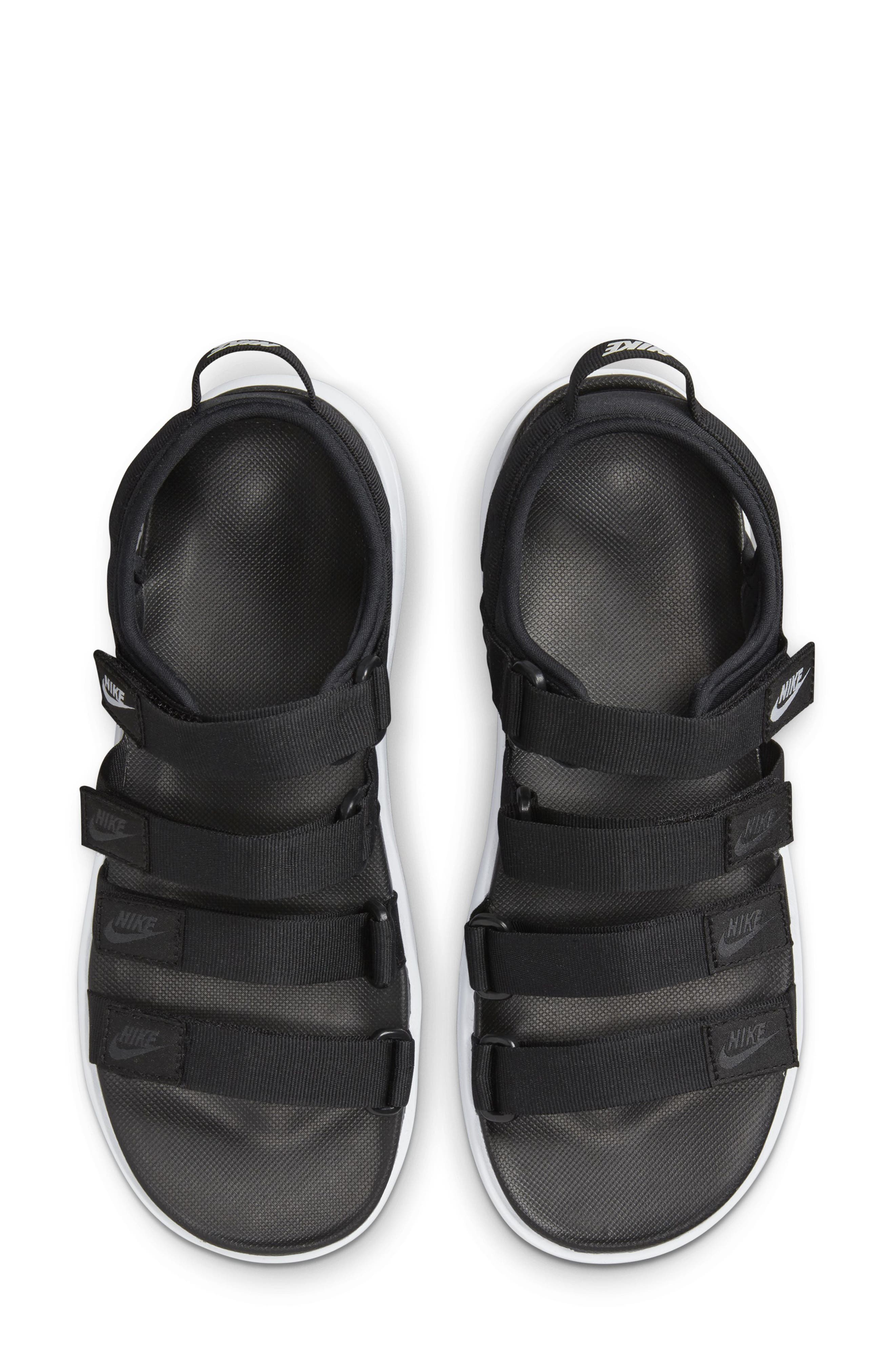 Nike Icon Classic Platform Sandal, Alternate, color, Black/ White/ White