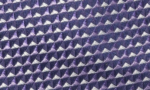 Nordstrom Langley Geometric Pattern Silk Jacquard Tie In Blue