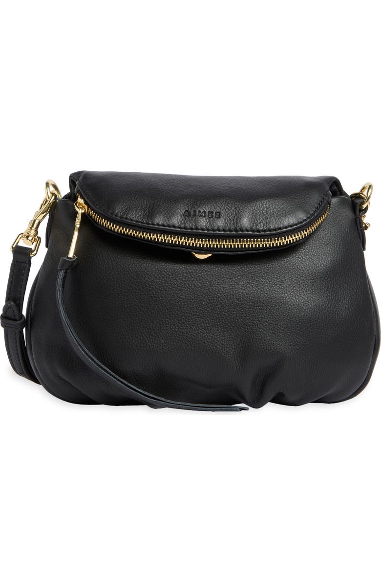 AIMEE Weekend Theory Double Entry Crossbody Bag, Main, color, Black