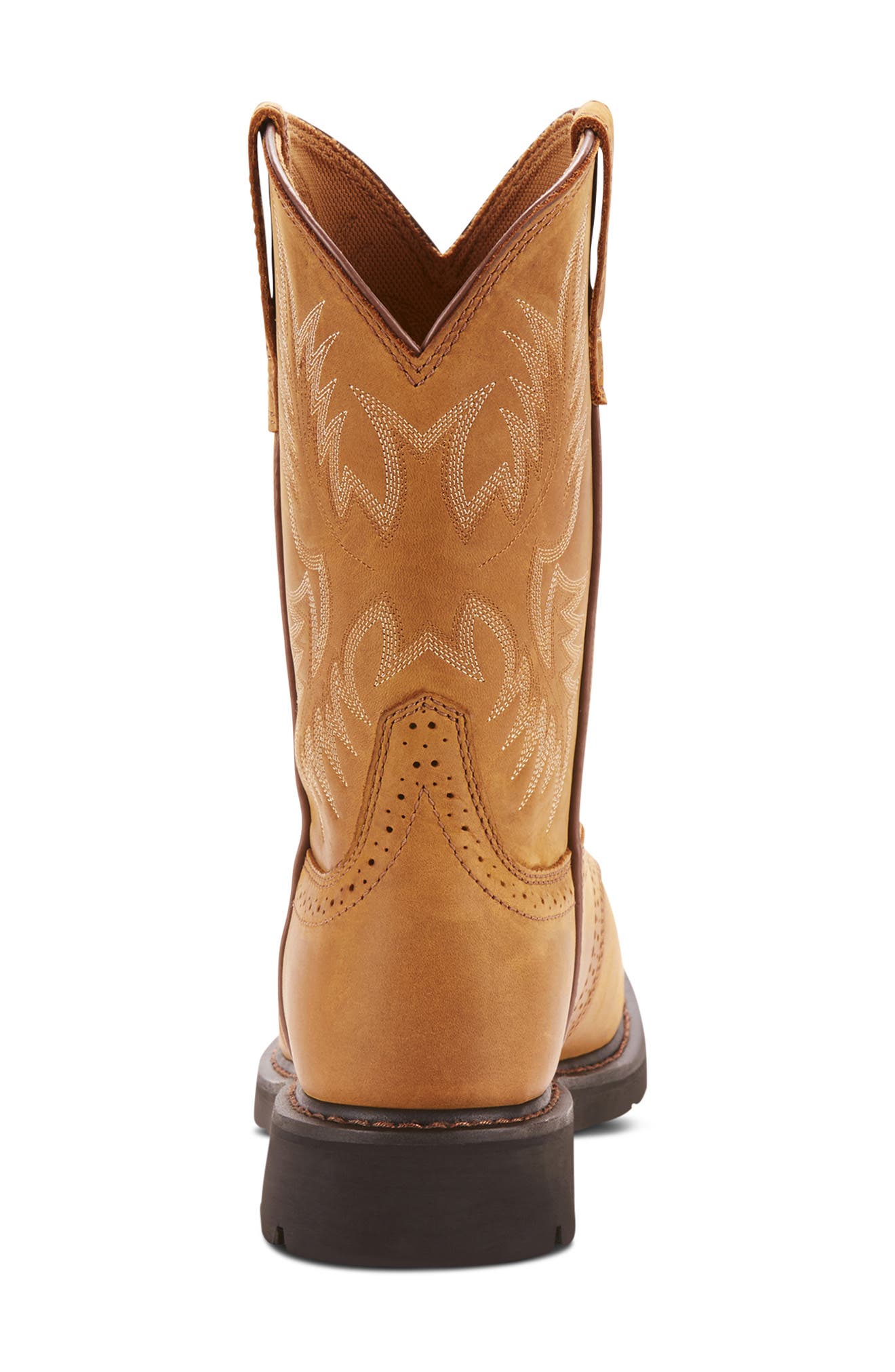 Sierra Leather Western Boot, Alternate, color, BROWN