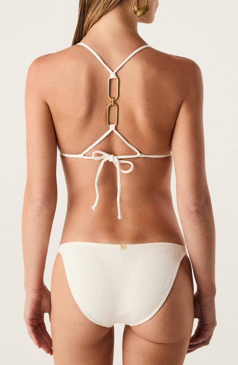 ViX Paula Hermanny Jo Crinkle Bikini Bottoms, Alternate, color, White