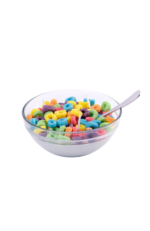 Fruit Loops Cereal Candle