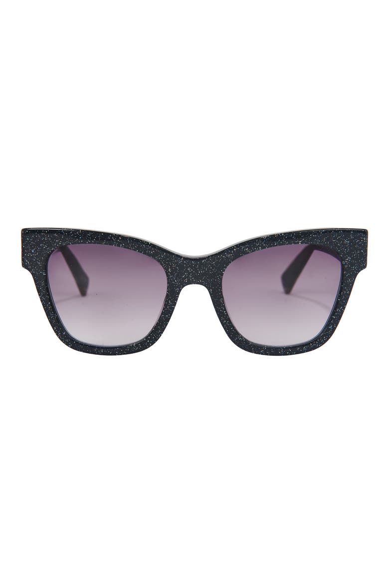 All for Love 52mm Gradient Cat Eye Sunglasses, Main, color, BLACK