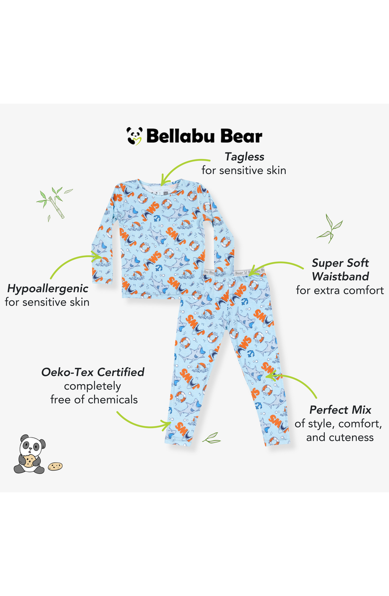 Bellabu Bear Kids' JAWS Set of 2 Piece Pajamas, Alternate, color, Jaws