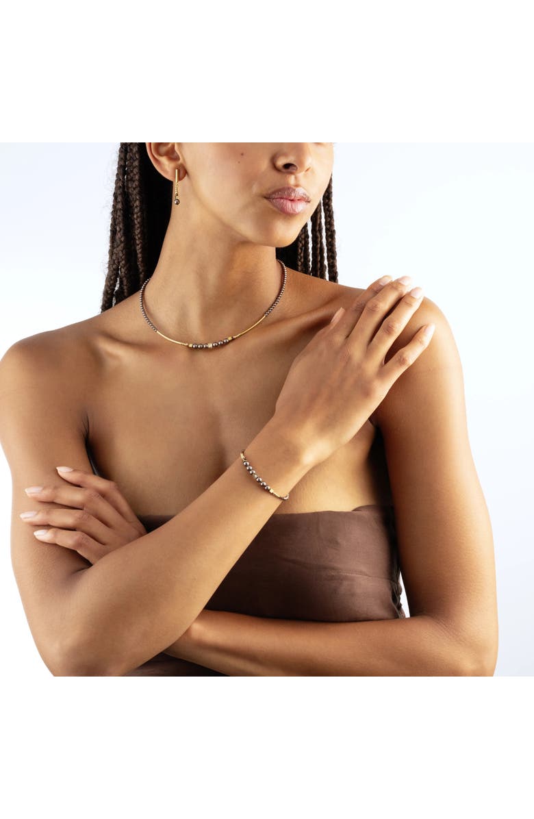 COEUR DE LION Shimmering Princess Pearls Gold Bracelet, Alternate, color, Brown