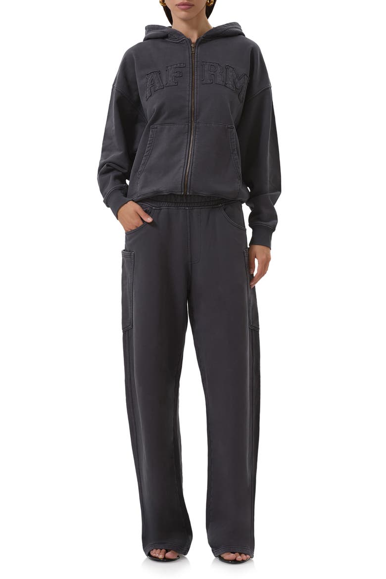 Ryan Cotton Barrel Sweatpants, Alternate, color, ONYX