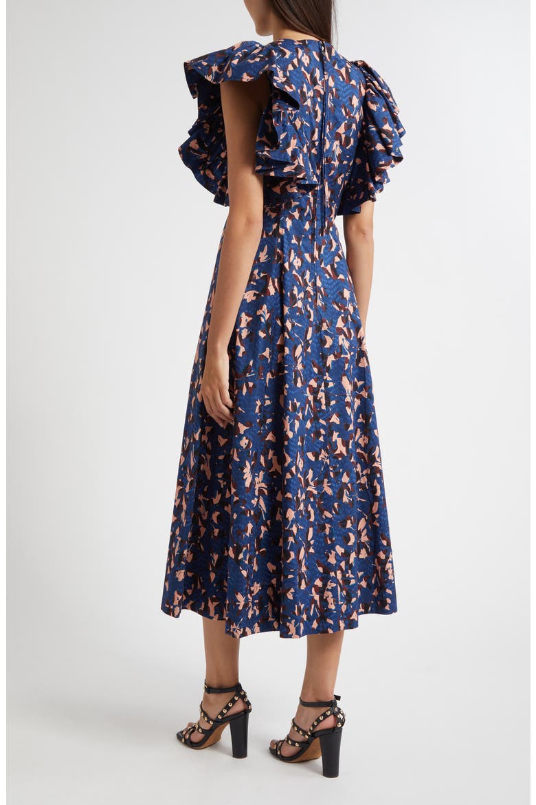 Imara Flutter Sleeve Midi Dress, Alternate, color, MIRAGE