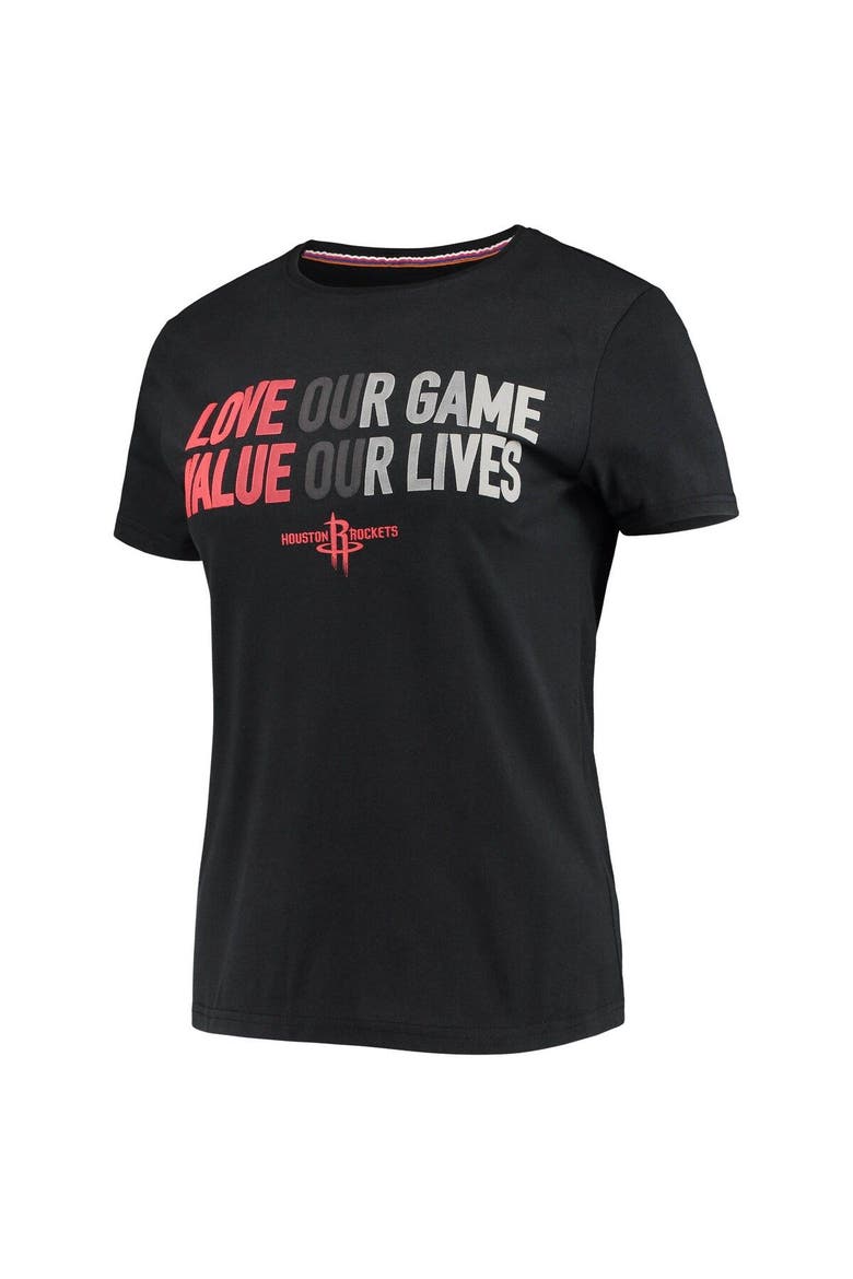 Women's FISLL Black Houston Rockets Social Justice Team T-Shirt, Alternate, color, Black