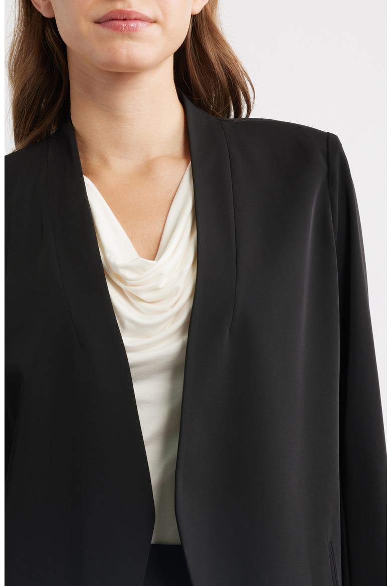 Traveler's Open Front Stretch Gabardine Jacket, Alternate, color, ANNE BLACK