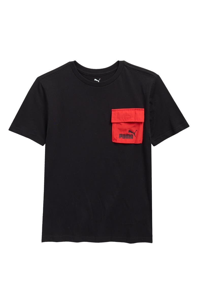 PUMA Kids' Logo Pocket T-Shirt, Main, color,