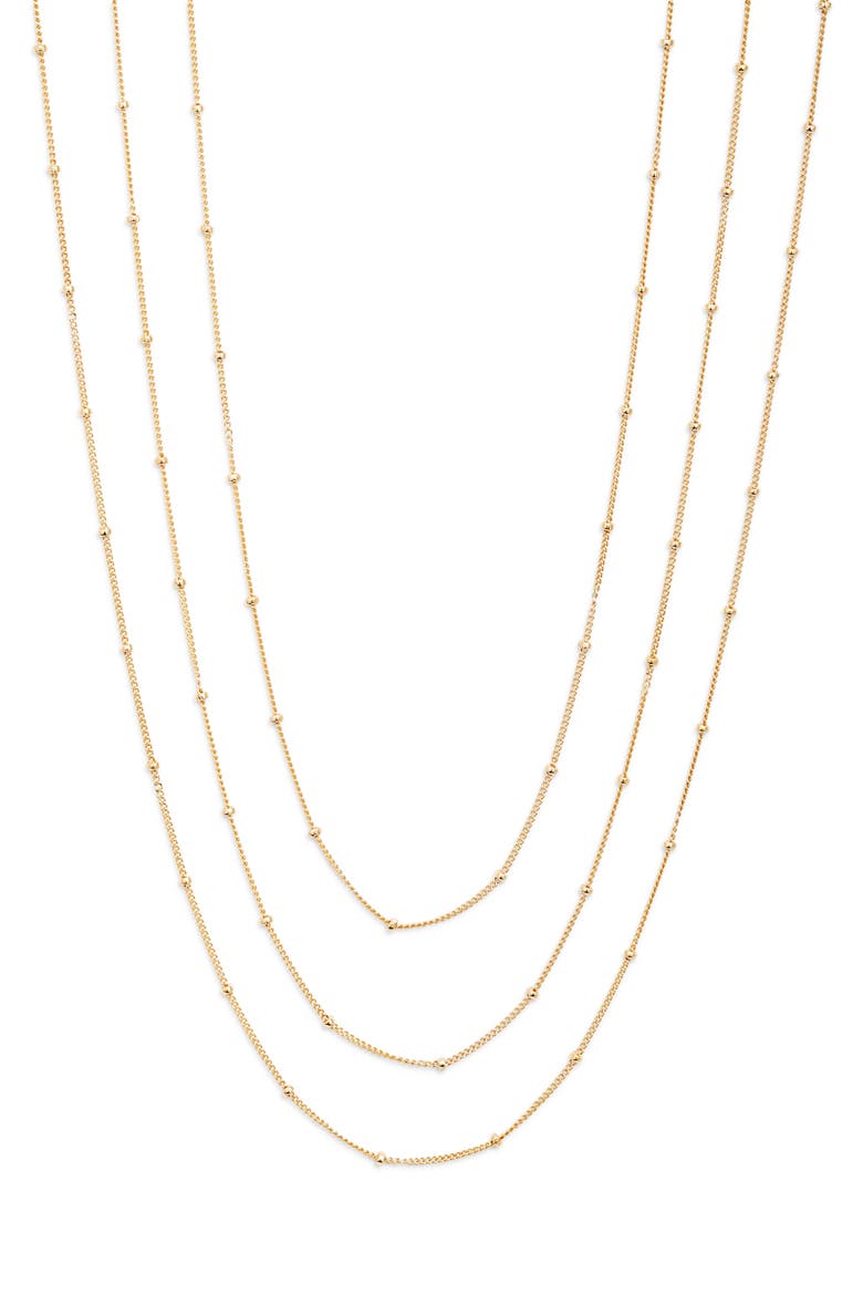 Kennedy Layered Necklace, Main, color, GOLD