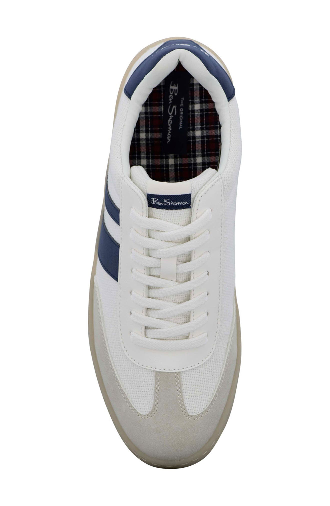 Ben Sherman Glasgow Crafted Sneaker, Alternate, color, White/ Navy/ Gum
