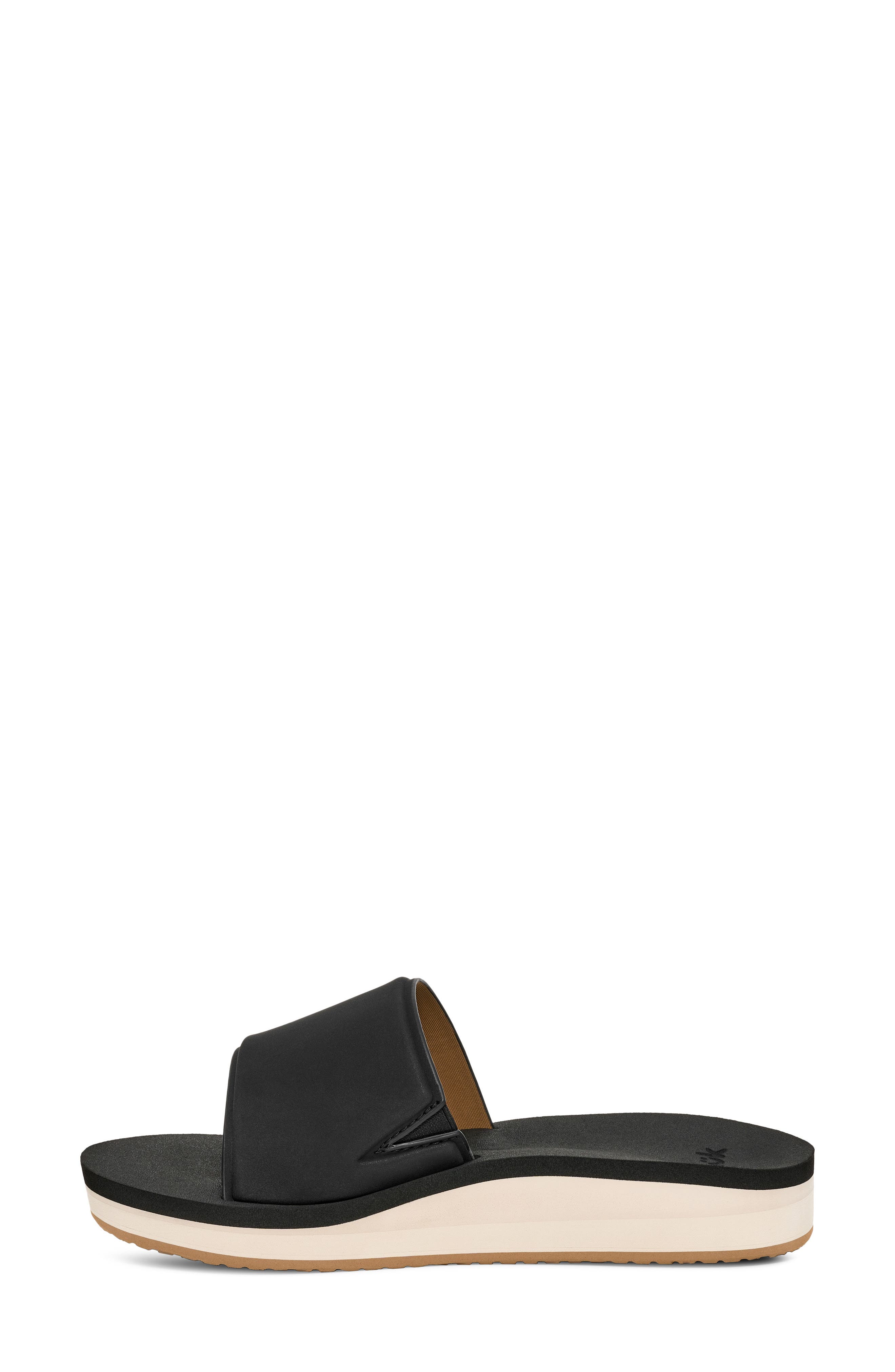 Sanuk Highland Slide Sandal, Alternate, color, Black