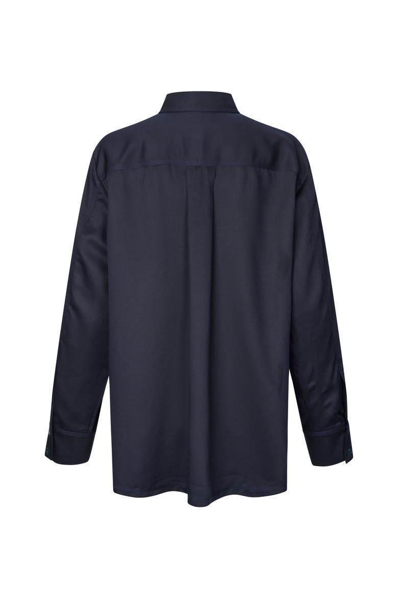 MaItaliane Oversized Shirt, Alternate, color, Navy Blazer