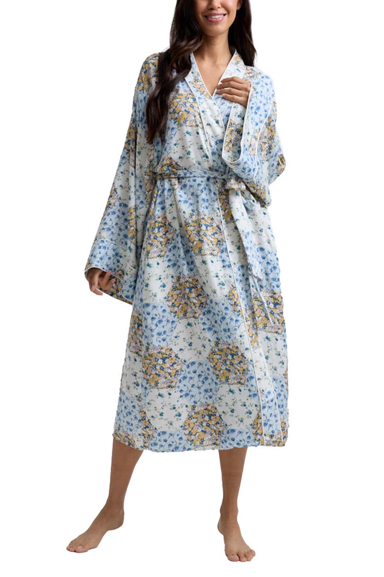 Corina Long Sleeve Robe, Main, color, Blue