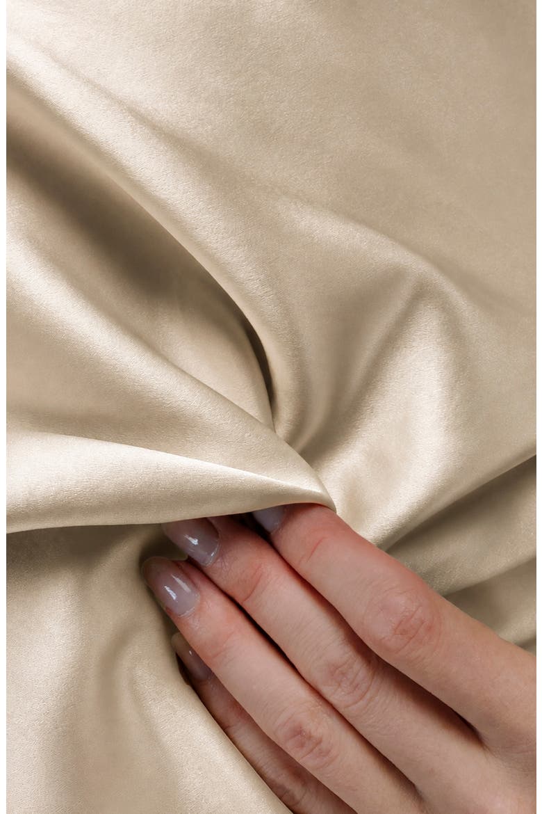 100% Mulberry Silk Pillowcase, Alternate, color, CHAMPAGNE