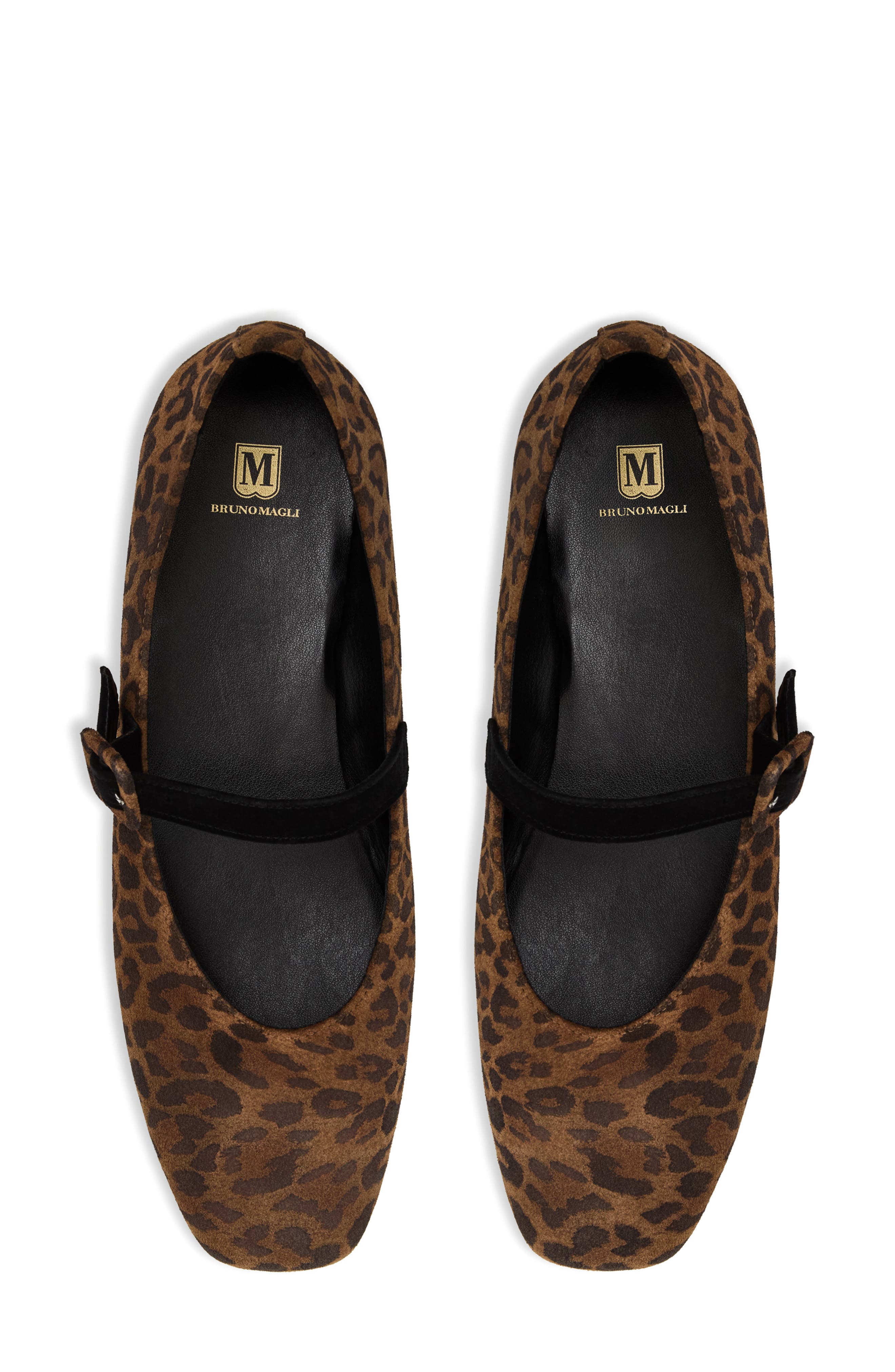 Bruno Magli Elissa Mary Jane Flat, Alternate, color, Leopard Suede