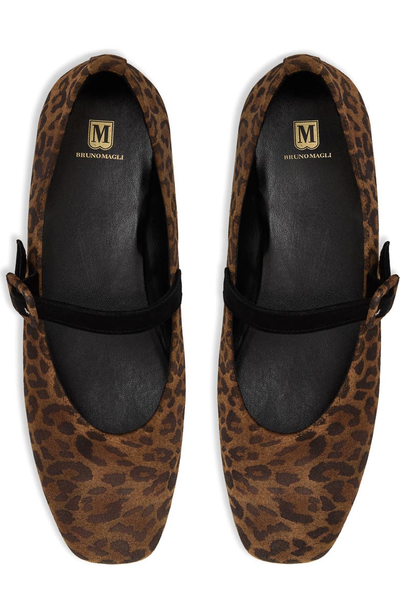 Bruno Magli Elissa Mary Jane Flat, Alternate, color, Leopard Suede