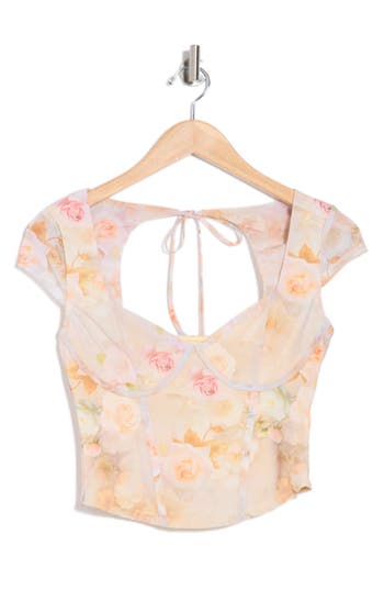 Madden Girl Cap Sleeve Corset Top
