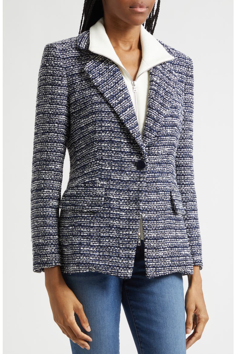 Healy Tweed Dickey Jacket, Alternate, color, NAVY MULTI
