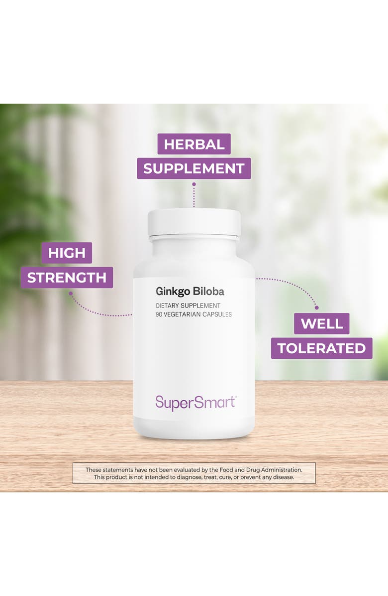 SuperSmart Ginkgo Biloba 180mg per Day, Alternate, color, NO COLOR