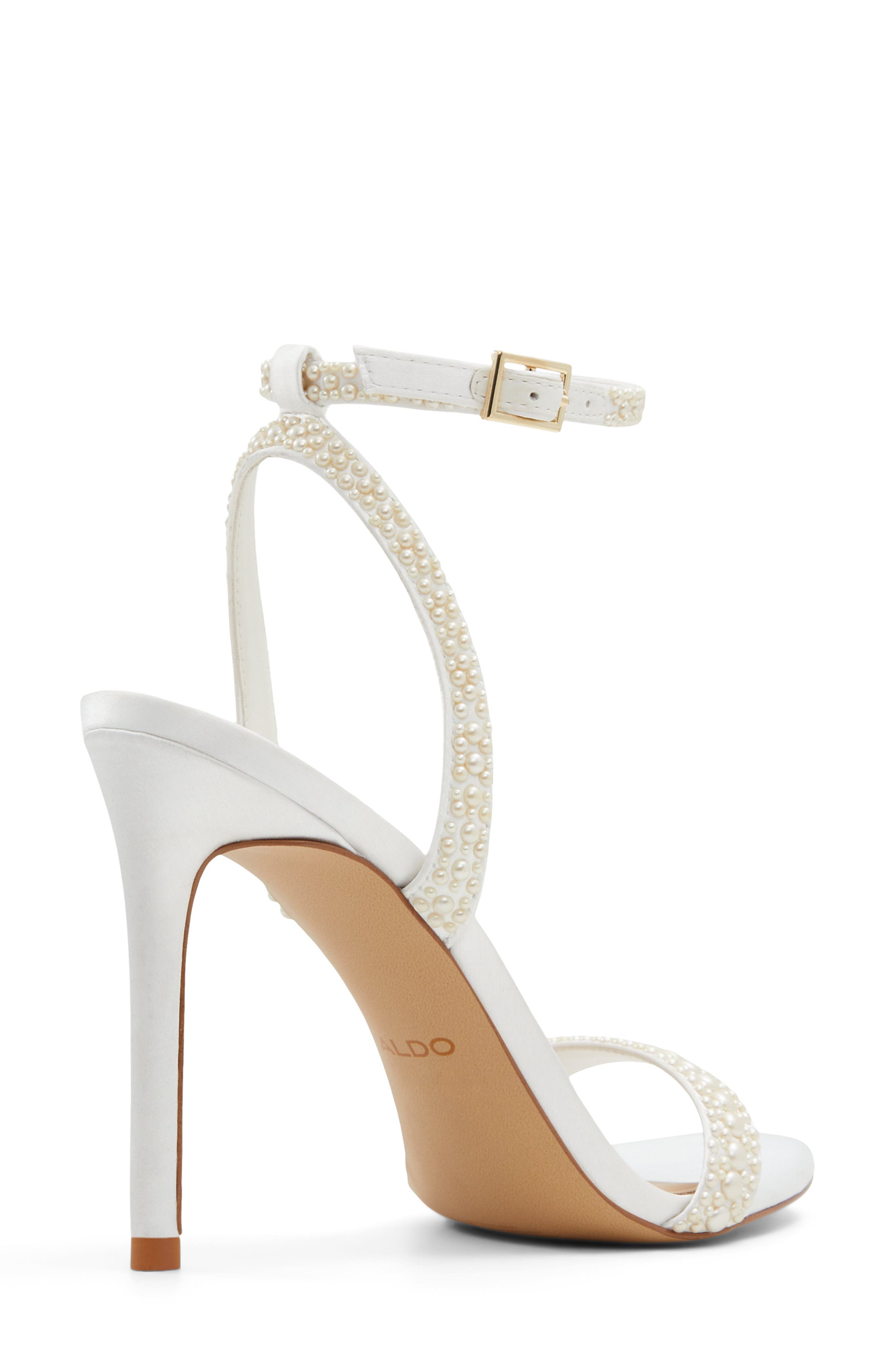 ALDO Perlea Ankle Strap Sandal, Alternate, color, White