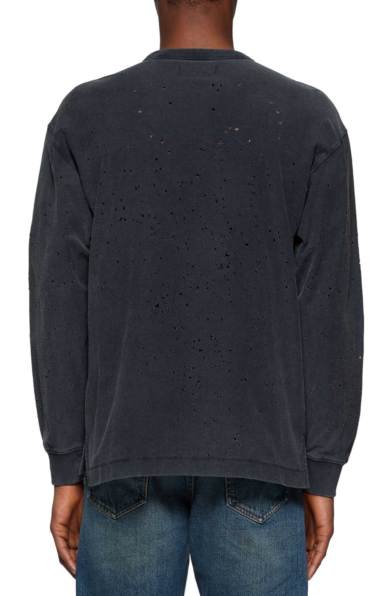 PURPLE BRAND Oversize Long Sleeve Distressed Graphic T-Shirt, Alternate, color, 