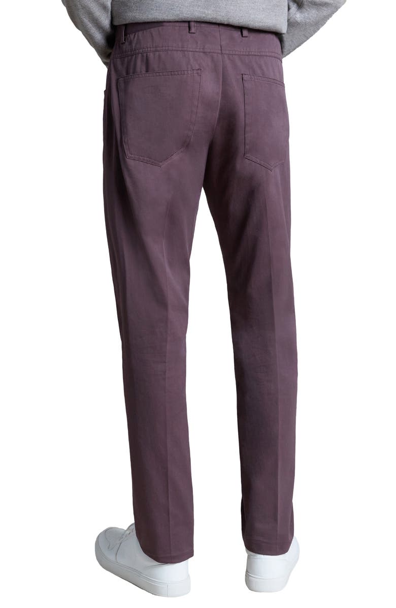 Santorelli Flat Front Cotton & Cashmere Pants, Alternate, color, 