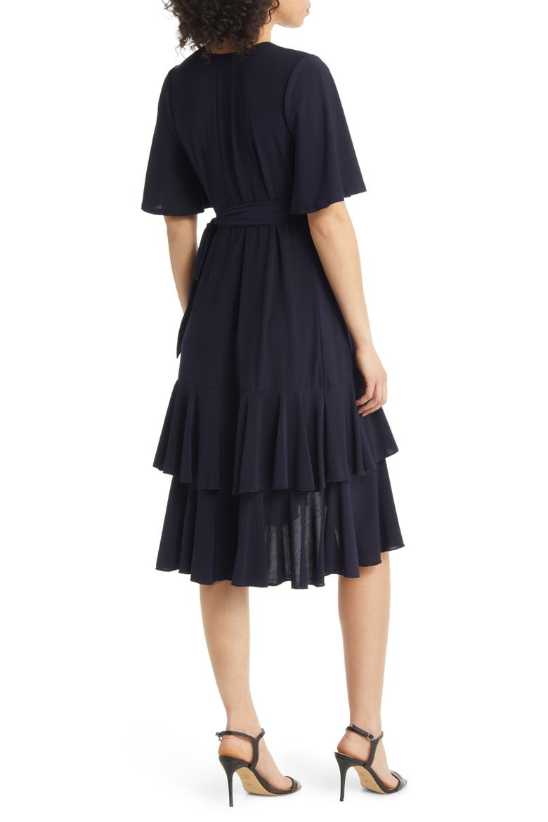 Miranda Midi Wrap Dress, Alternate, color, NOUVEAU NAVY