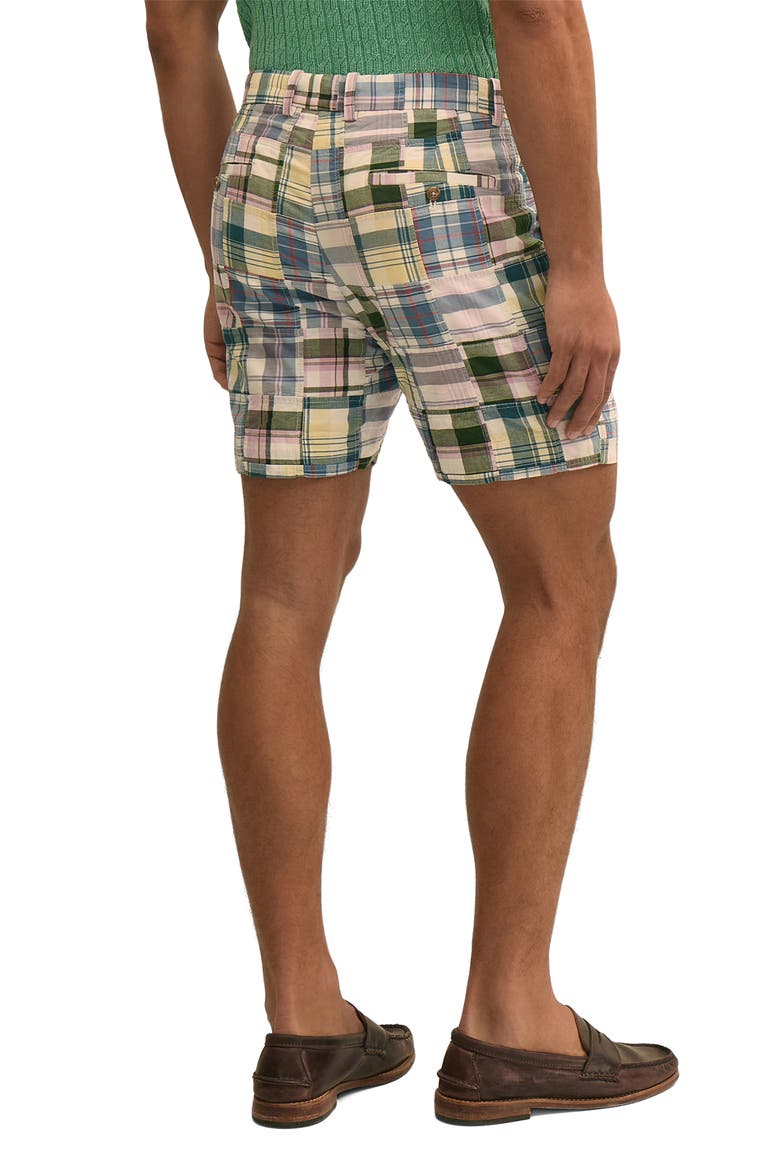 Patchwork Cotton Shorts, Alternate, color, FADED GREEN PATCHWORK