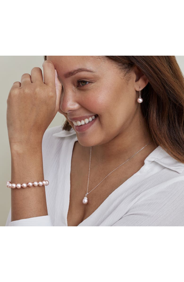 The Pearl Source Freshwater Pearl Bracelet 8-8.5mm, Alternate, color, Pink Pearl - Infinity Clasp