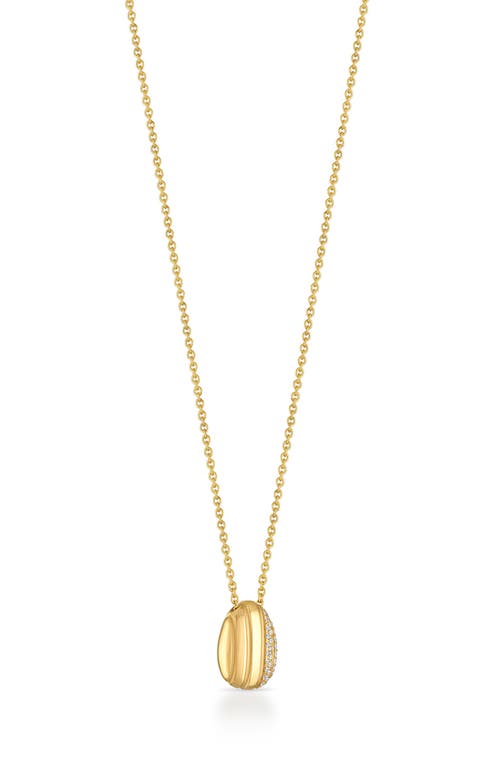 Pamela Zamore Eos Egg Diamond Necklace In Gold