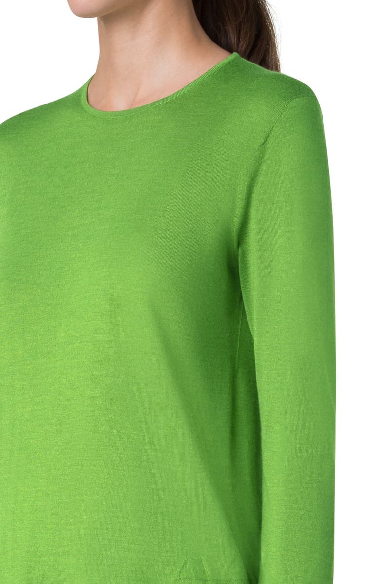 Akris Cashmere & Silk Fine Rib Sweater, Alternate, color, 