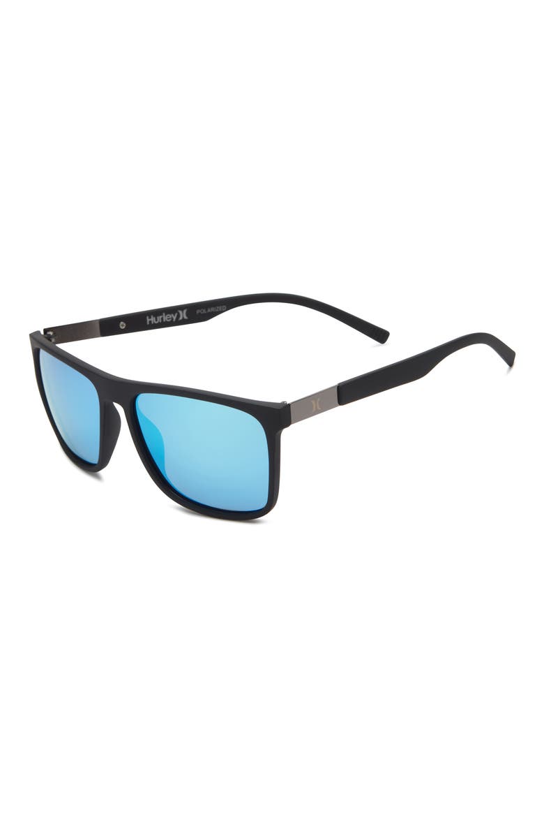 48mm Square Sunglasses, Alternate, color, RUBBERIZED BLACK