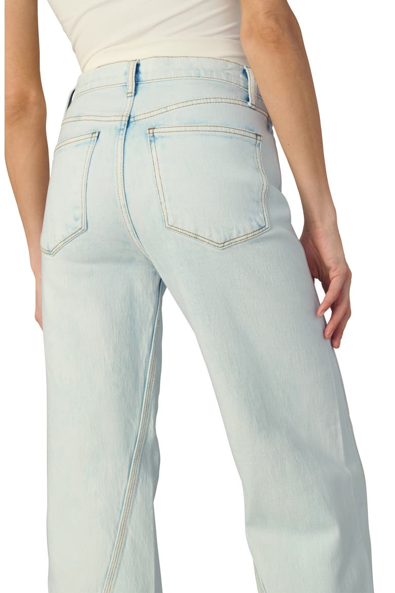 The Twisted Mia Raw Hem High Waist Ankle Flare Jeans, Alternate, color, REVERENCE