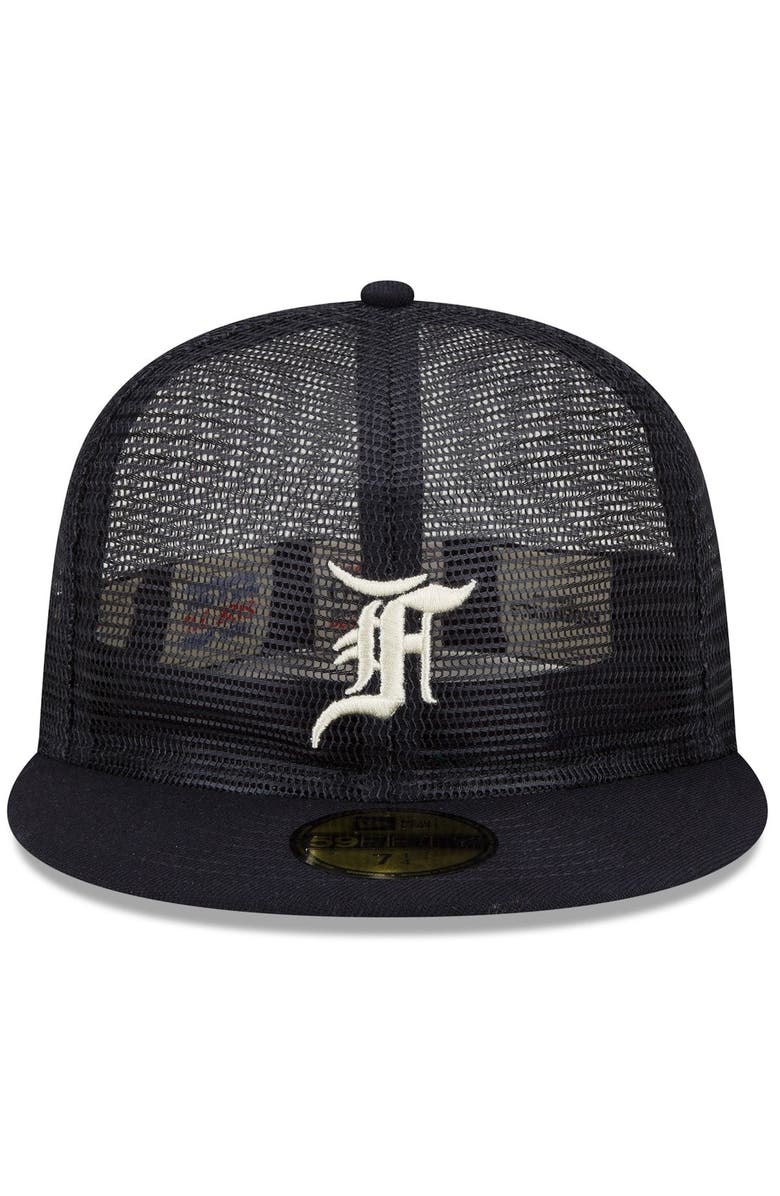 New Era x Fear of God Men's New Era x Fear of God Navy Mesh 59FIFTY Fitted Hat, Alternate, color, Navy