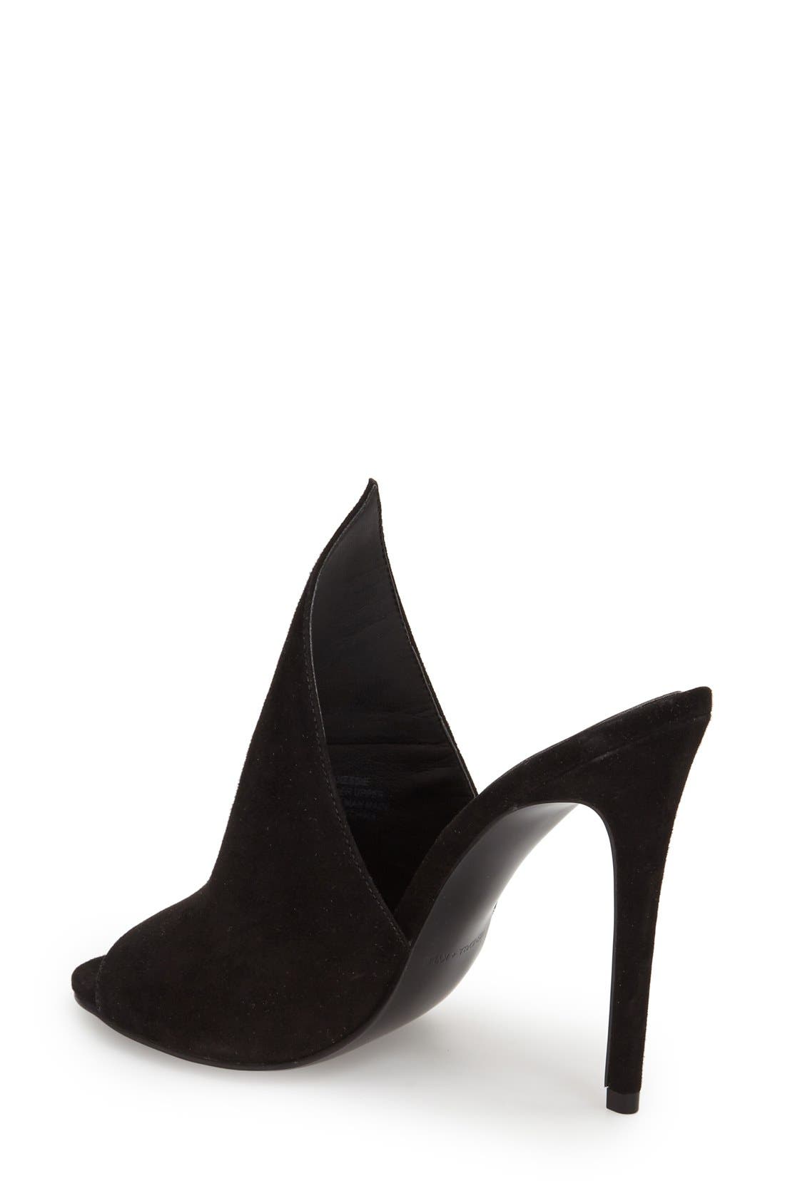 'Essie' Mule, Alternate, color, BLACK SUEDE