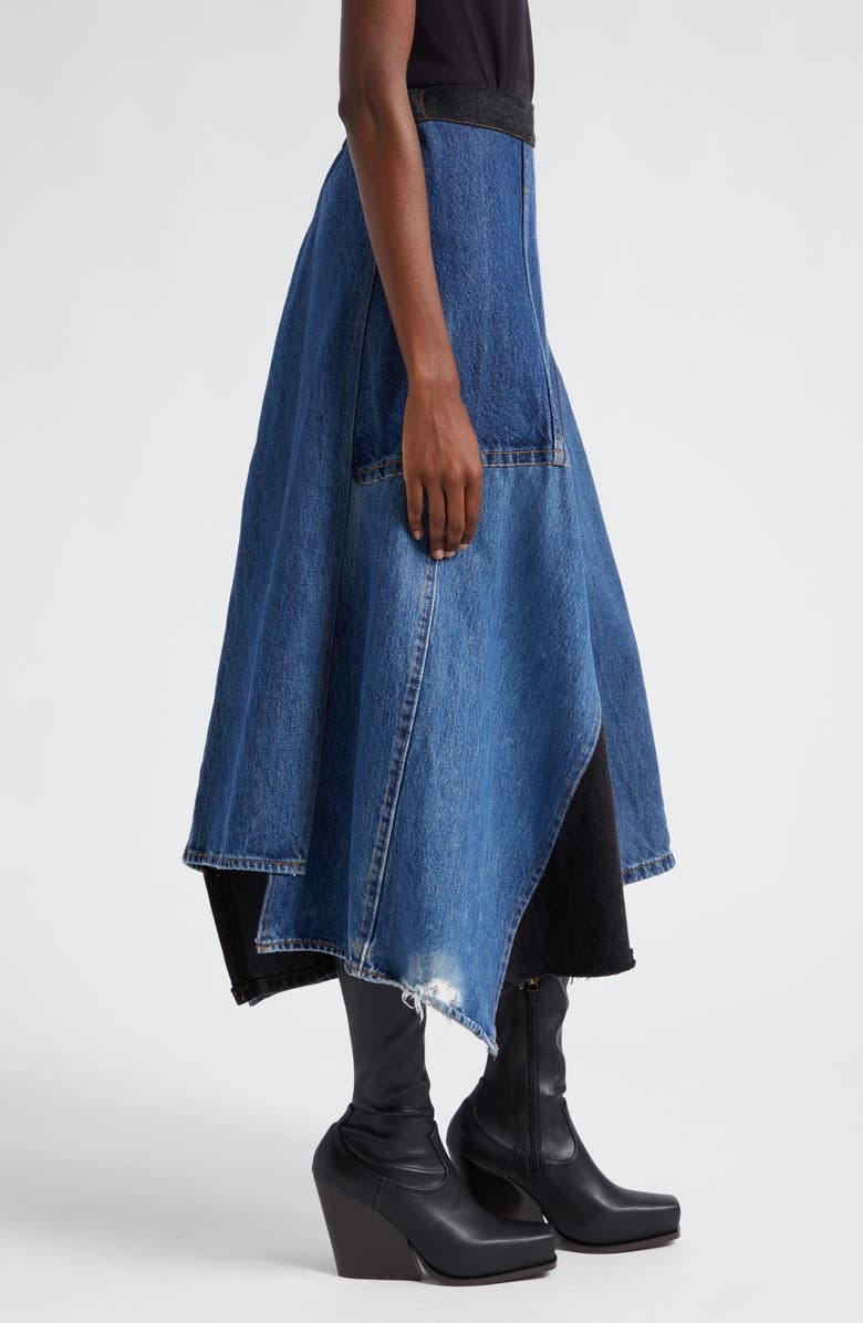 Sea Elena Baggy Denim Midi Skirt, Alternate, color, 