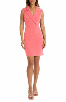 Donna Morgan Tuxedo Sleeveless Sheath Dress