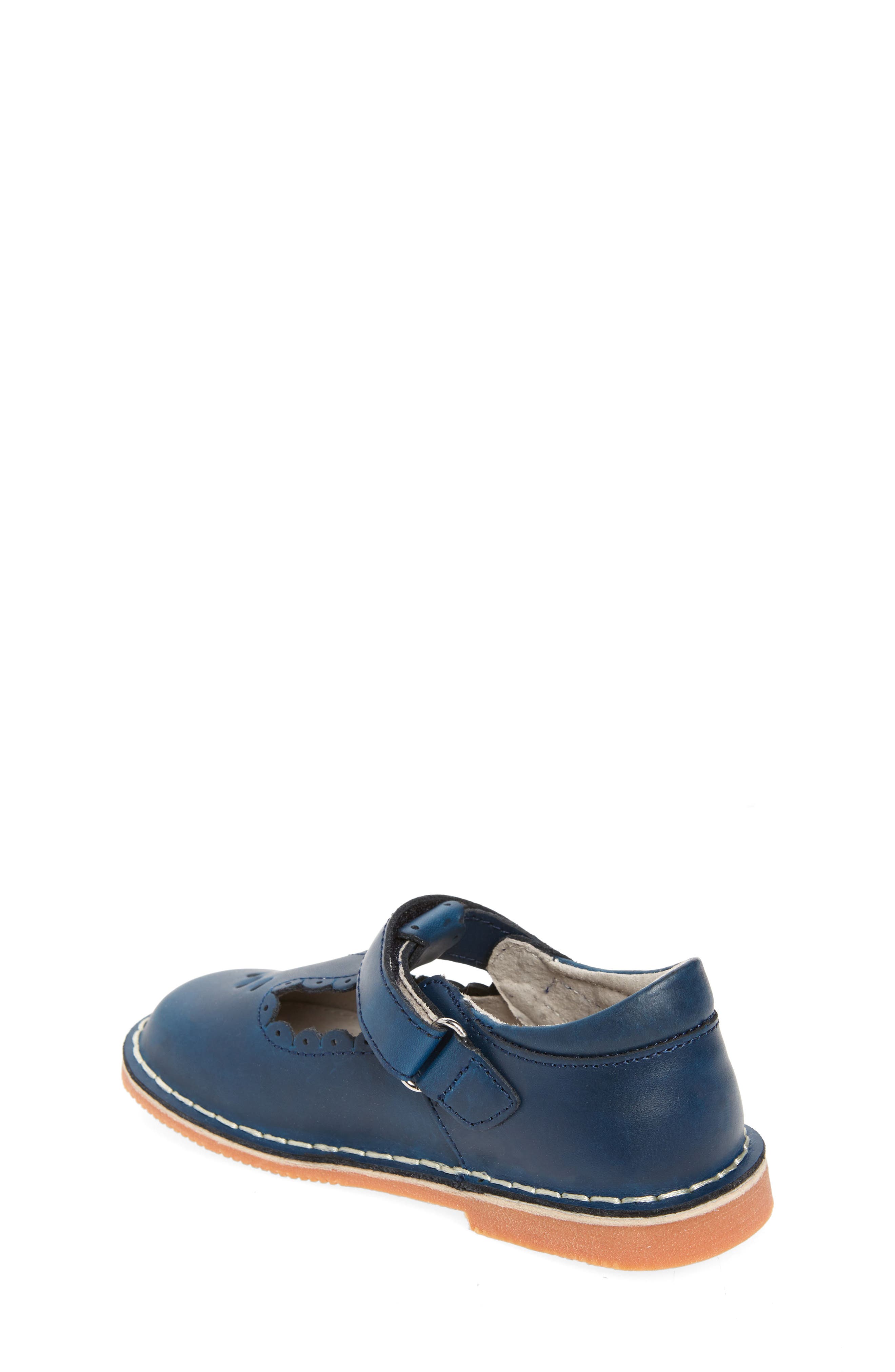 L'AMOUR Kids' Angie Scalloped T-Strap Mary Jane, Alternate, color, Navy
