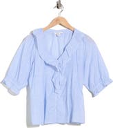 Trove New York Ruffled Button-Up Shirt