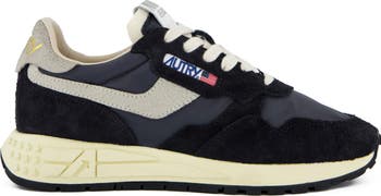 スニーカー Autry Reelwind Low Nylon And Suede Sneakers Autry Reelwind Low Sneakers In Black Nylon And Suede