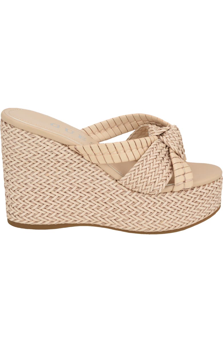 GUESS Eveh Platform Wedge Sandal, Alternate, color, Light Natural 110