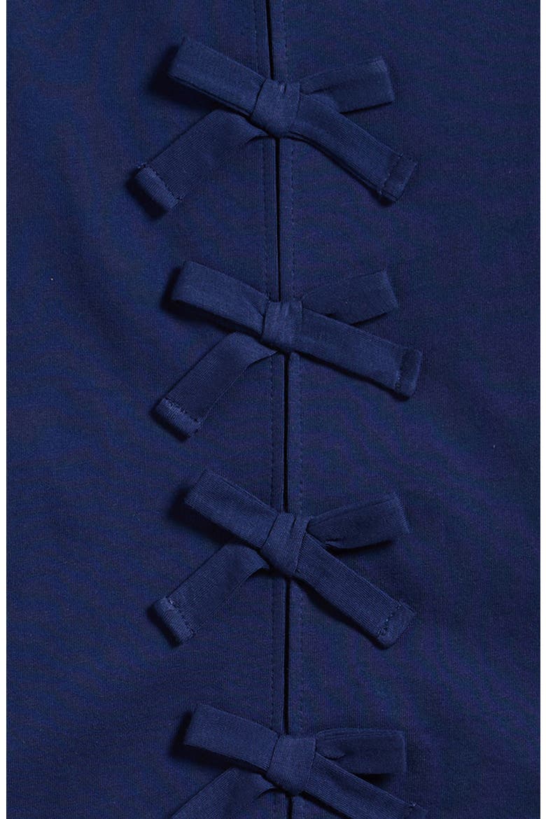Kids' Rib Bow Trim Top, Alternate, color, COLLEGE NAVY
