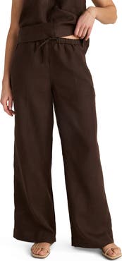 Haven Well Within Linen Wide Leg Drawstring Pants
